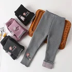 Детские штаны для девочек, леггинсы с бархатной подкладкой, плотные теплые брюки для подростков, хлопковая детская одежда, повседневная одежда с надписью, Осень-зима 2021