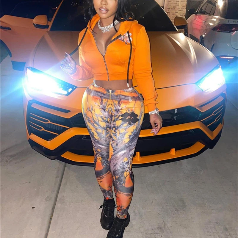 

Zoctuo Joggers 2 Piece Sets For Women Winter Clothes Zipper Outfit Long Sleeve Coats Top And Sweatpants Trousers Tracksuit