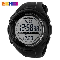 skmei brand mens watches pu strap simple led digital military alarm watch sport electronic watch waterproof 30m