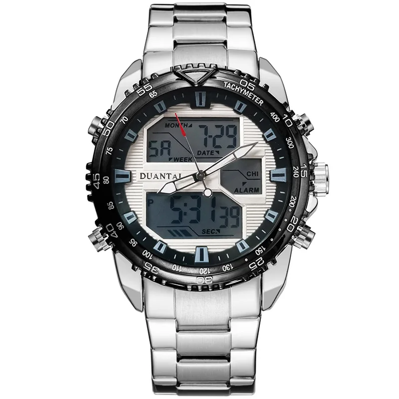 Мужские часы Топ люксовый бренд мужские спортивные военные полностью стальные
