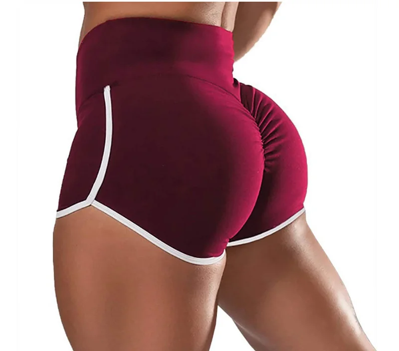 Short de sport haute élasticité pour femmes, Leggings Sexy, taille haute, pantalon court, Fitness, Jogging, noir, vêtements d'été