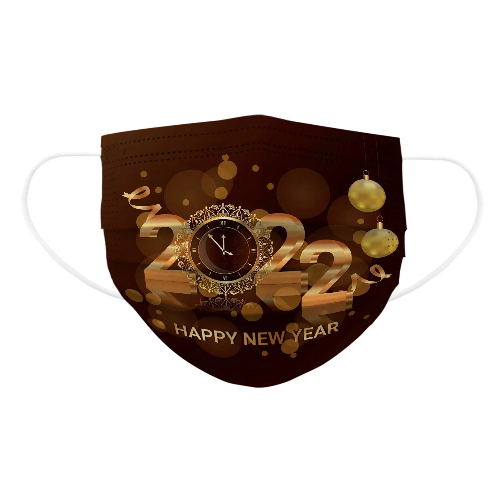 

10 шт. одноразовая маска для лица для взрослых с новым годом 2022 рождественские чехлы с принтом модные рты 3-слойная защитная маска для косплея...