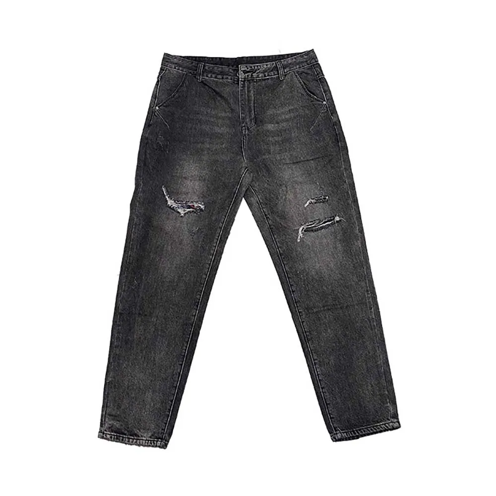 

Trendy Hiphop Harem Jeans Men Casual Denim Pants Vintage Ripped Jeans Loose Baggy Trousers Retro Jeans Pants Streetwear Clothing