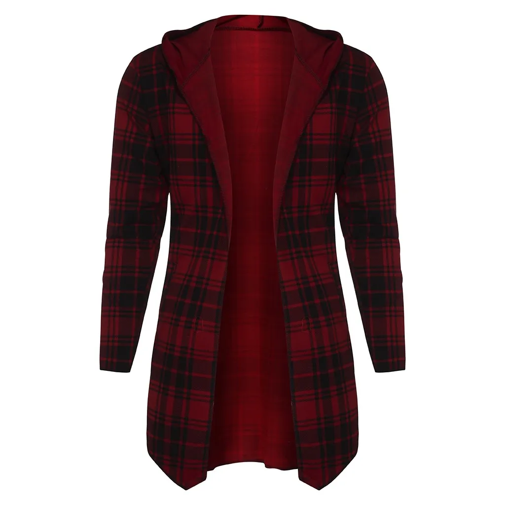 Мужская однотонная кофта с капюшоном кардиган в клетку длинный рукав | одежда