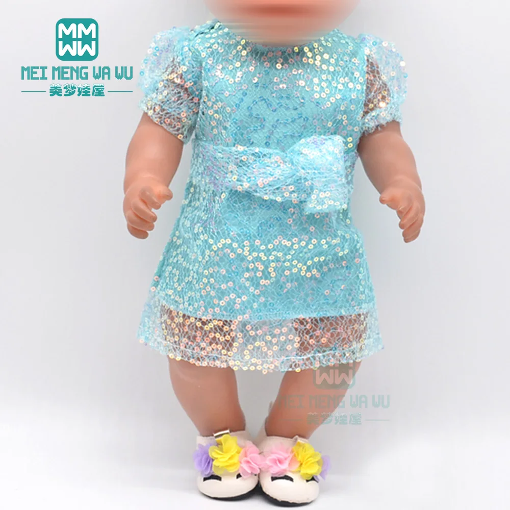 

Baby clothes for doll fit 43 cm new born doll accessories jacket Sequin skirt casual outfit Christmas gifts for kids