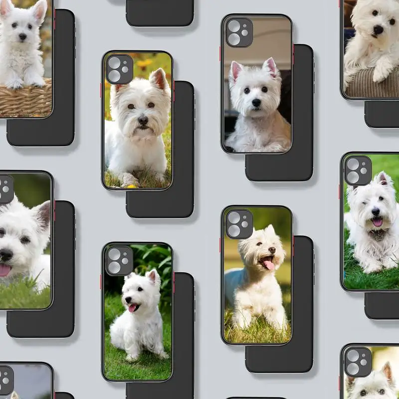 

Westie dog cute animal Phone Case matte transparent For iphone 7 8 11 12 plus mini x xs xr pro max cover