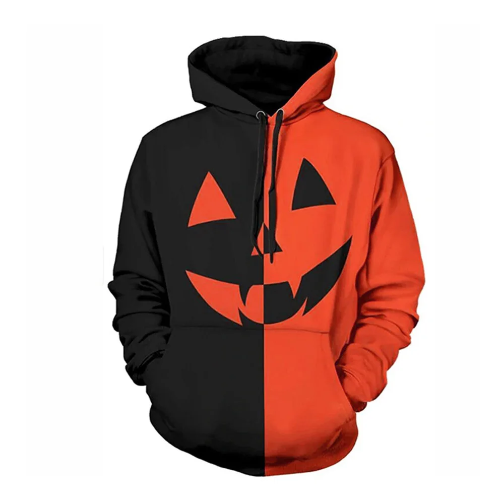 

Christmas Men Hoodies 2021 Spring Autumn Casual Graffiti Color Block Pullover Hooded Man Hoodie Zipper Drawstring Streetwears