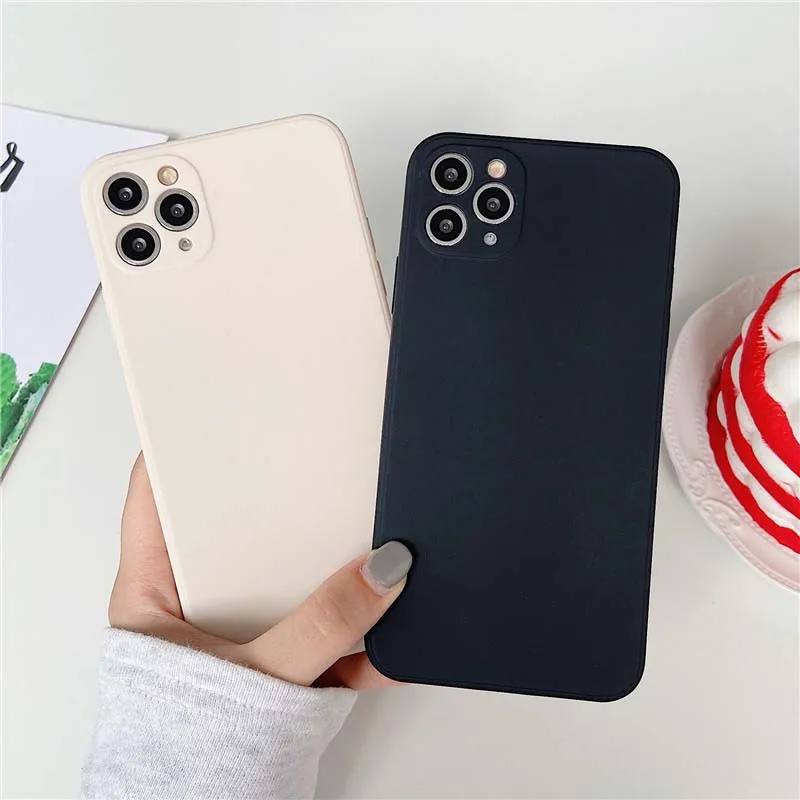 

Matte Liquid Silica Gel Phone Case for IPhone SE 2 2020 12 Mini 11 Pro XS Max XR X 7 8 Plus 6 6S Coque Capa