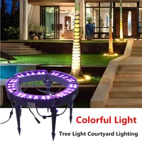 60w pillar lamp landscape lamp garden decoration lights outdoor garden spotlight colorful light corrugated tree light courtyard