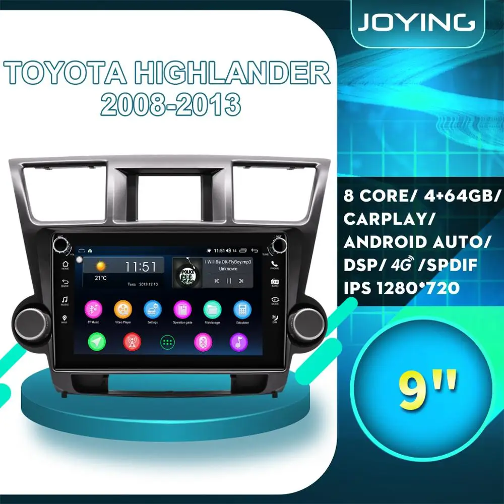 Головное устройство Автомобильное на Android 9 дюймов GPS навигация 2009 2014 для Toyota