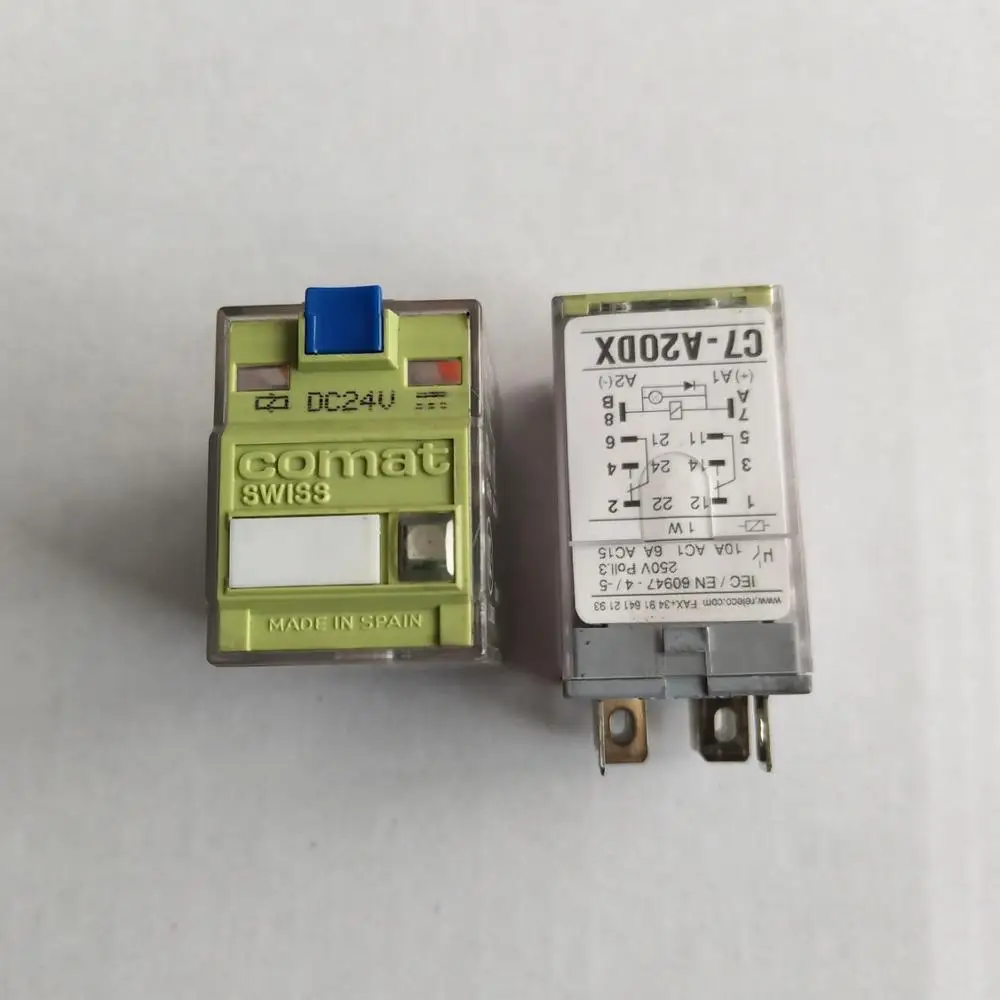 Электромагнитное реле C7-A20DX 24 В постоянного тока 10 А 250 переменного 8 контактов Comat