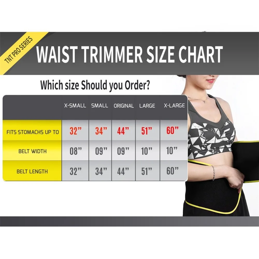 

OUTAD Unisex Exercise Comfortable Waist Trimmer Weight Belt Burn Body Shaper Workout Gym Fitness Adjustable Slimming Belt