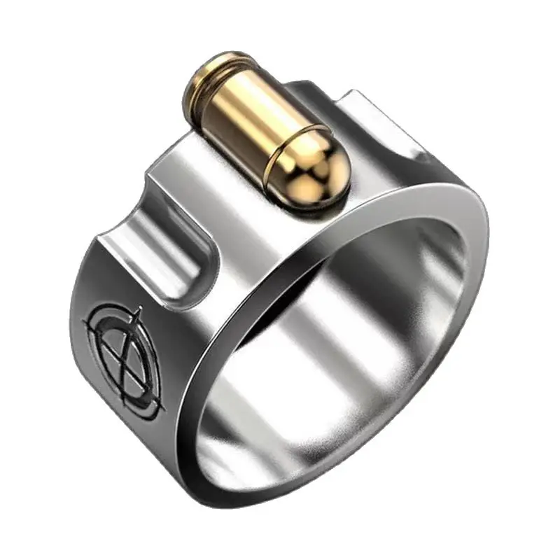 Roulette bullet male ring revolver nest magazine shape female couple | Украшения и аксессуары