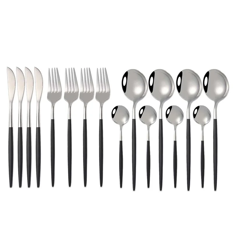 

Набор столовых приборов из нержавеющей стали 304, 16 шт., нож, вилка, чайная ложка, набор посуды, кухонная столовая посуда, набор столовых прибор...