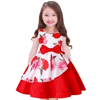baby kids flower pretty birthday dresses children clothing toddler wedding princess dress eveving party costume clothes with bow