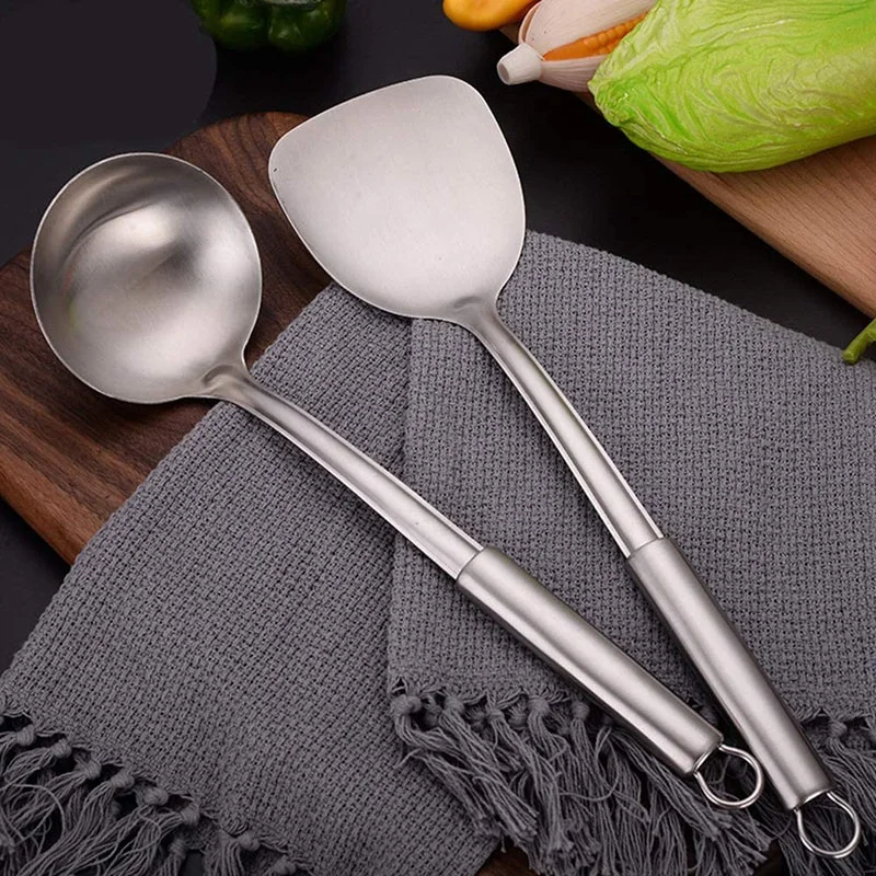 Набор кухонной утвари из 2 предметов прочная лопатка для вока и супа набор ковшей