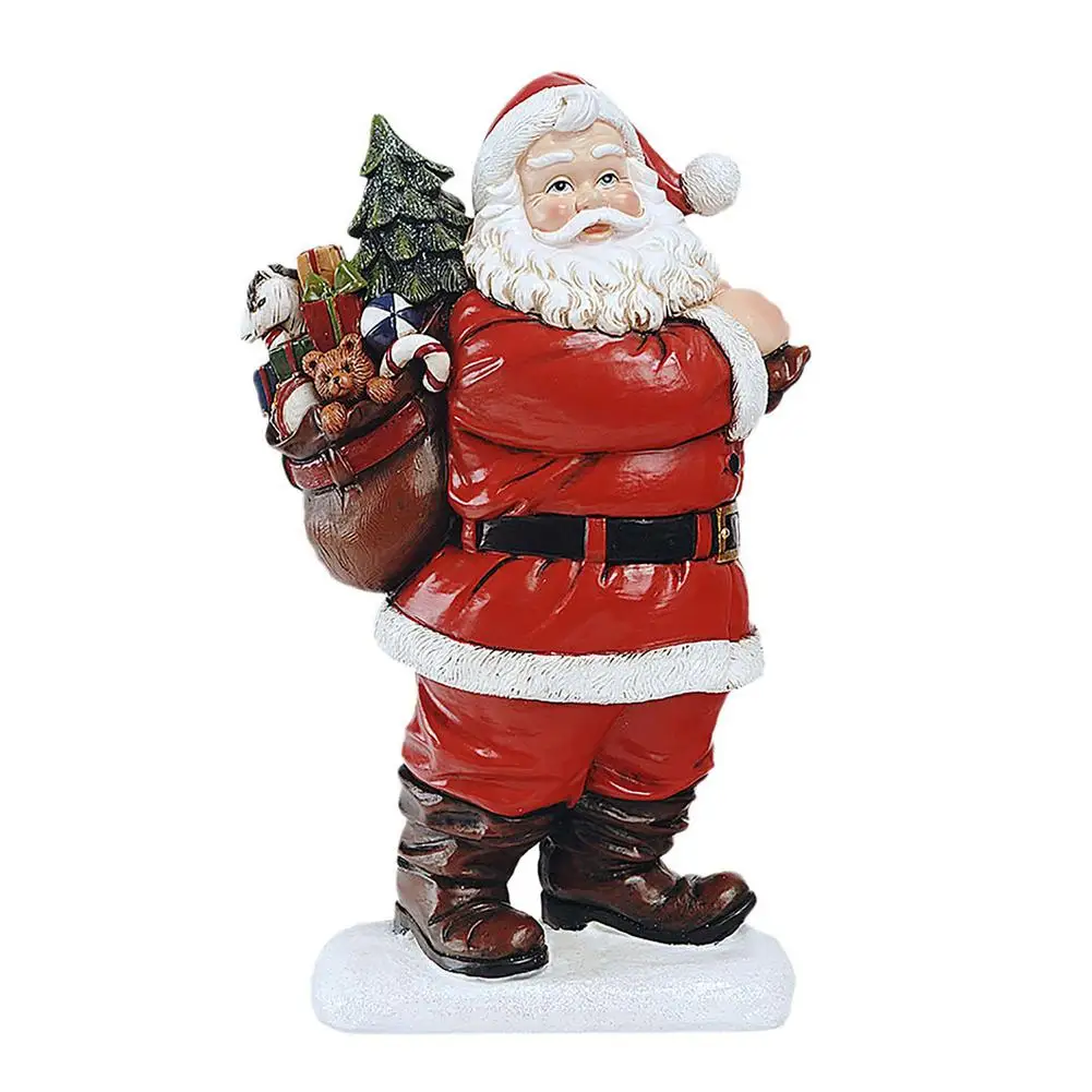 

Искусственный декор для стола, скульптура в виде Санты из смолы, украшение для стола в виде веселого Санты, Рождественская статуя из смолы, п...