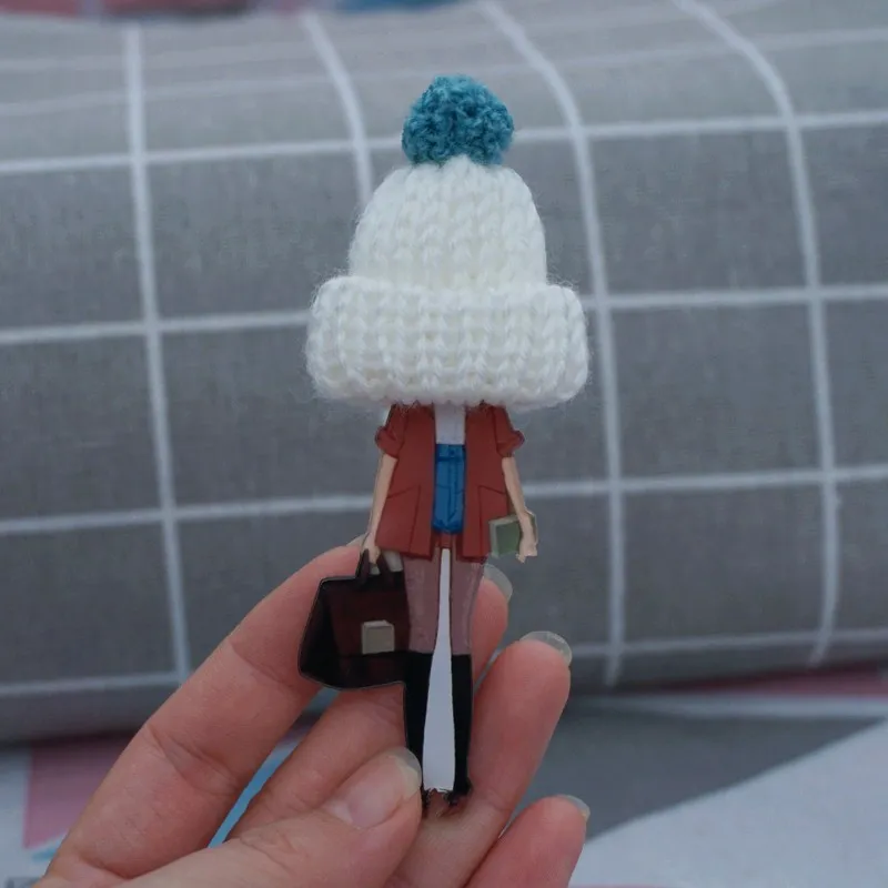 Акриловый значок Милая шерстяная брошь шляпа Значки DIY значки на рюкзак для