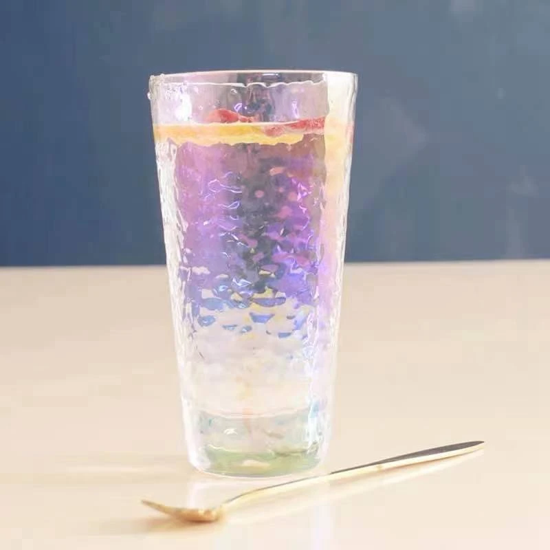 

Nordic Dazzle Hammer Eye Glass Gifts Home Juice Cup Milk Cup Grain Creative Wine Glass Water Cup High Temperature Resistance
