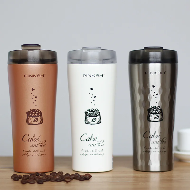 Pinkah Термос 480 мл с логотипом на заказ двойными стенками вакуумный термостакан 304