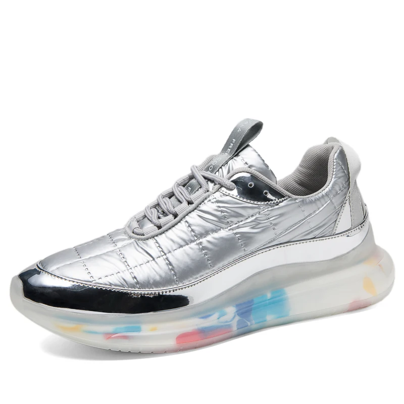 

Fashion Luxury Designer Men Golden Platform Flats Shoes Skateboard 2021 Spring Man Trending Sneakers for Streets Web Celebrity