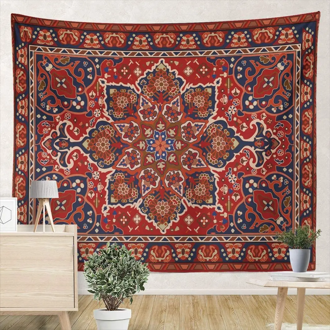 

Persian Tribal Floral Tapestry Wall Hanging for Living Room Bedroom Dorm