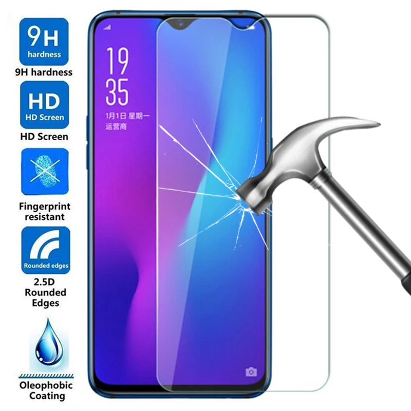 

Tempered Glass Screen Protector For OPPO A1k A5 A9 2020 A5s Realme 3 5 5i Pro XT Reno 2 Ace Explosion Proof Protective Film