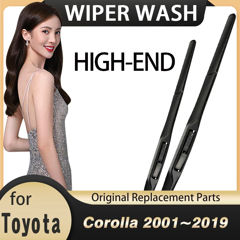 Buy for Toyota Corolla 2001~2019 E120 E130 AR10 E121 E160 E170 Windshield Wipers Wagon Hatchback Saloon Car Accessories 2002 2003 on