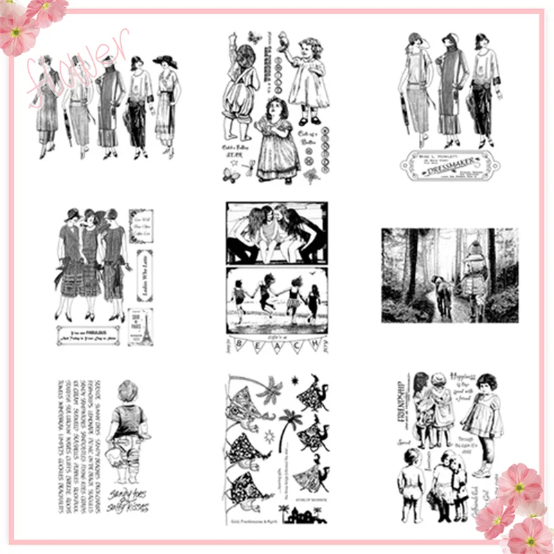 Новое поступление прозрачные штампы для девочек 2021 скрапбукинг бумажные женские