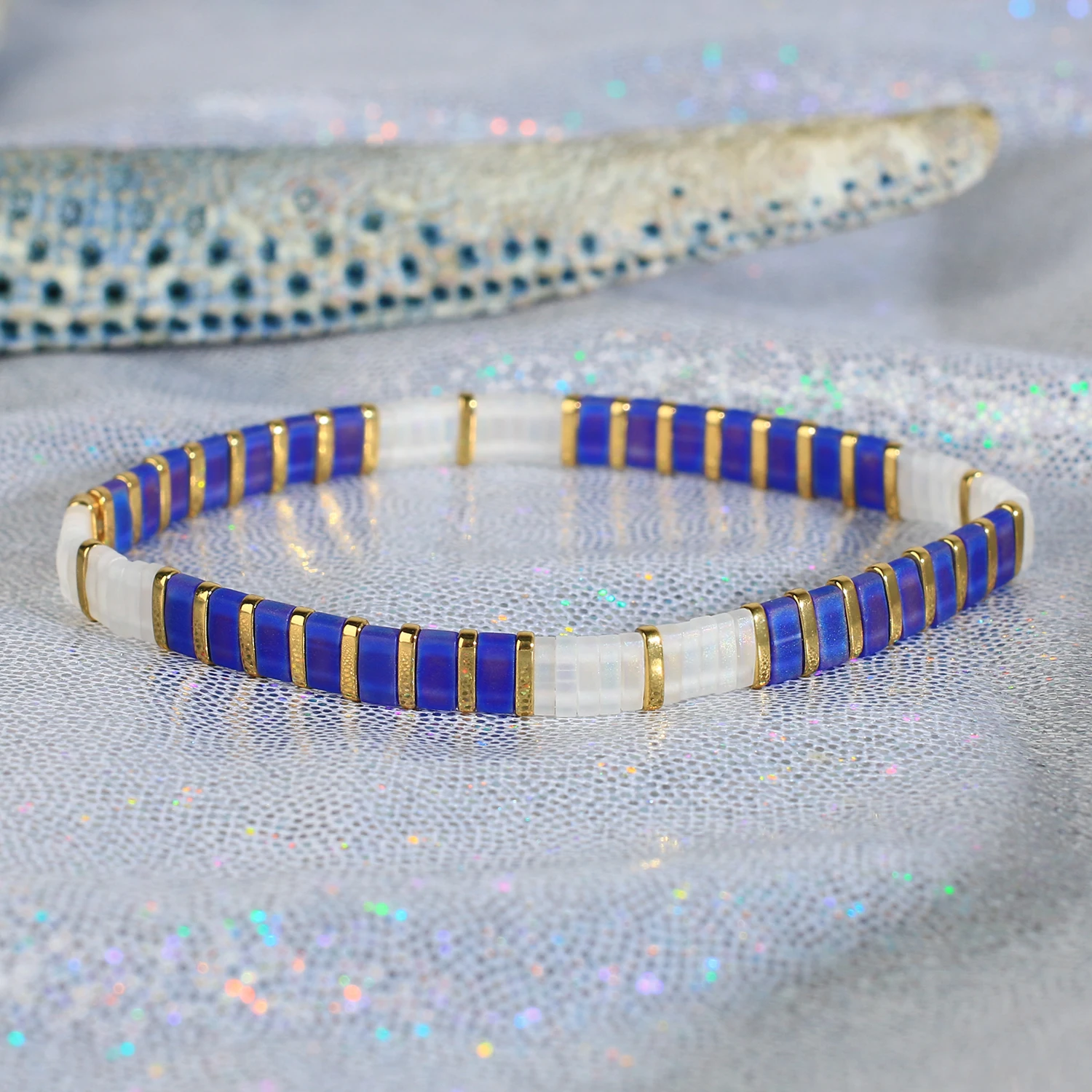 

QUANCHI Tila Bracelet Boho Crystal Beads Bangles for Women 2021 Fashion Charm Miyuki Bracelet Jewelry Wholesale-40B