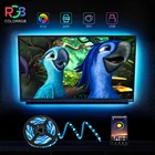 Светодиодная лента RGB, RGB, для телевизора, ПК, ноутбука, светодиодная ленсветильник питания с разъемом USB, RGB 5050, светодиодная подсветка с управлением через приложение
