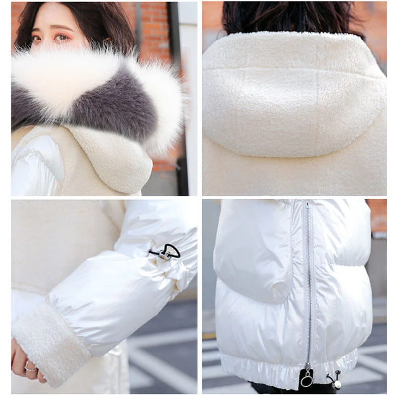 

Winter Big Fur Collar Down Jacket 2020 Women Fashion Casual Solid Long Coat Female Plus Size Thicken Warm High Quality Overcoat