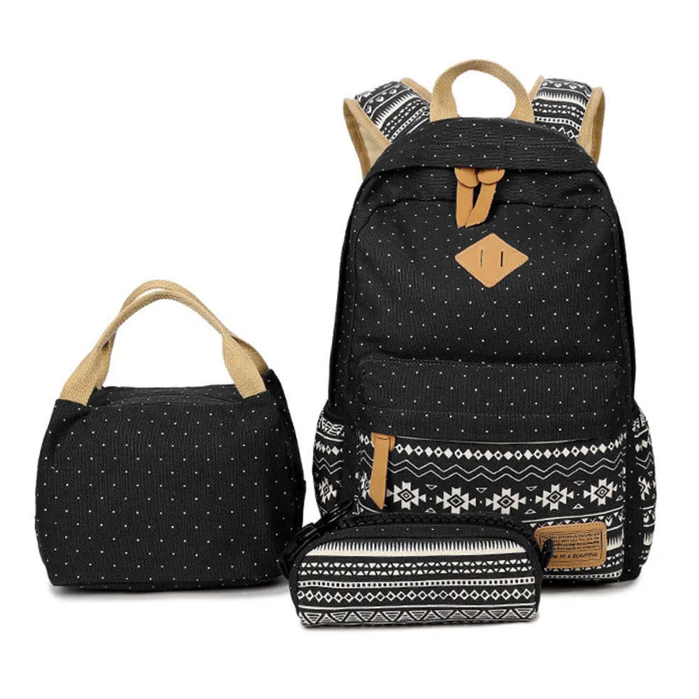 

Комплект из 3 предметов, женский рюкзак для начальной школы, детская школьная сумка, милый рюкзак в горошек для колледжа, сумка для ноутбука ...