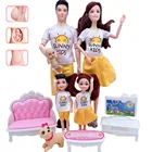 Сочетание пары на 5 человек = 11,5 дюймов кукла для беременных женщин Солнцезащитная рубашка мамапапаДевочкасын кукла диван детские игрушки подарок acces