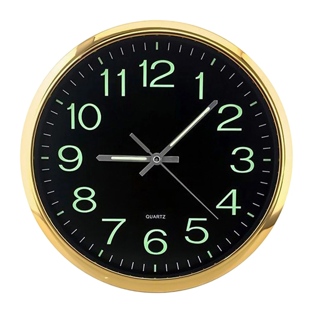 

12'' Modern Large Luminous Wall Clock Indoor Home Office Hotel Shops Cafe