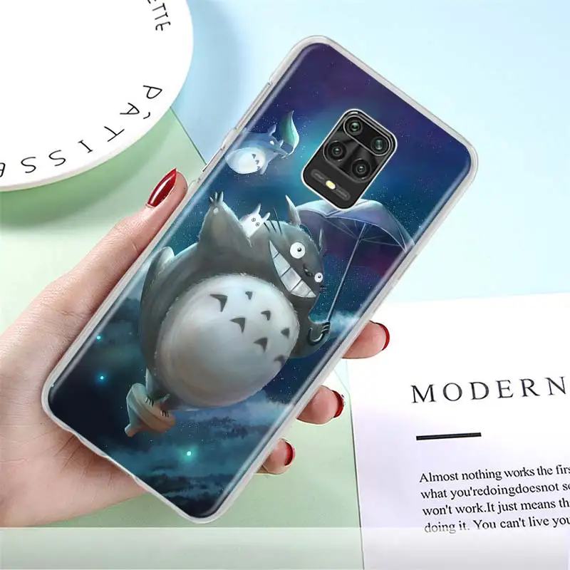 

Phone Case for Xiaomi Redmi Note 10 9S 9T 9 8 Pro 8T 7 7A 9A 9C K30 K40 Studio Ghibli Totoro Bumper Cover Shell Coque Fundas