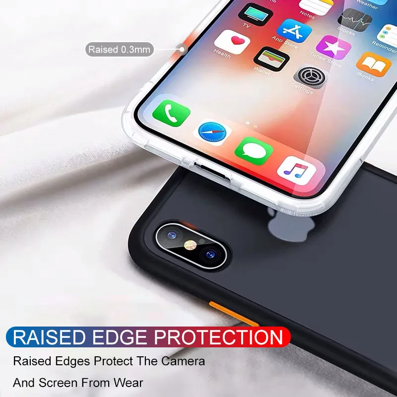 Роскошный противоударный чехол для Iphone 11 Pro Max Xs Xr X 8 7 6s 6 Plus Матовый Жесткий
