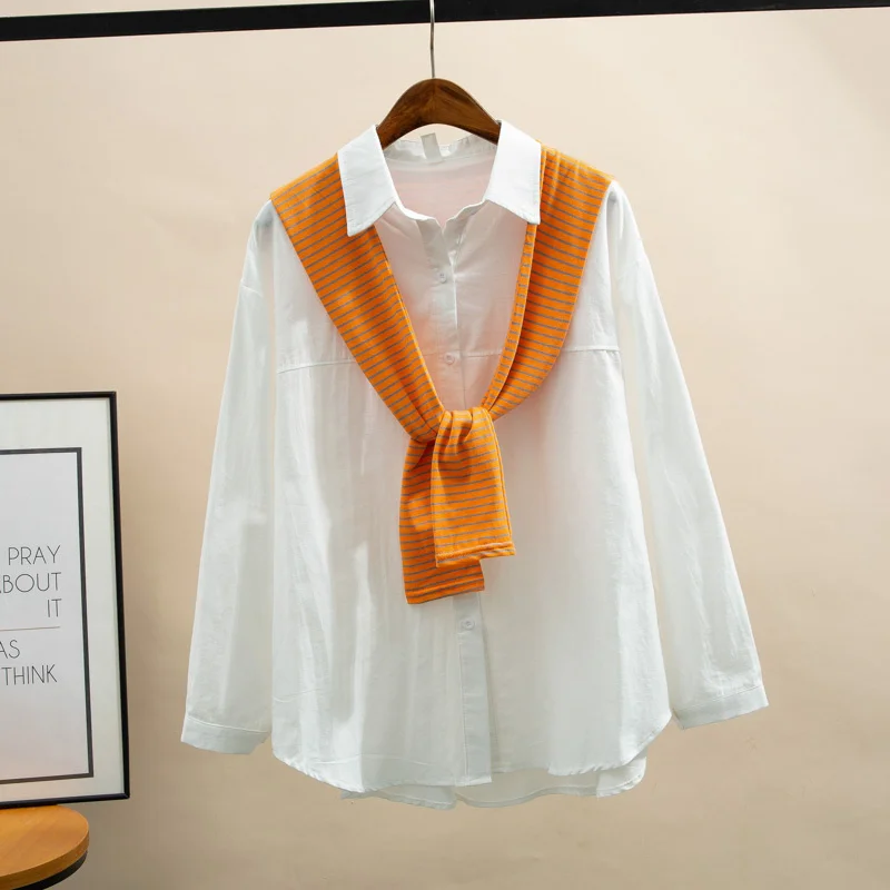 

Two-Piece Color Shawl Shirt Women's Design SenseNuyoah