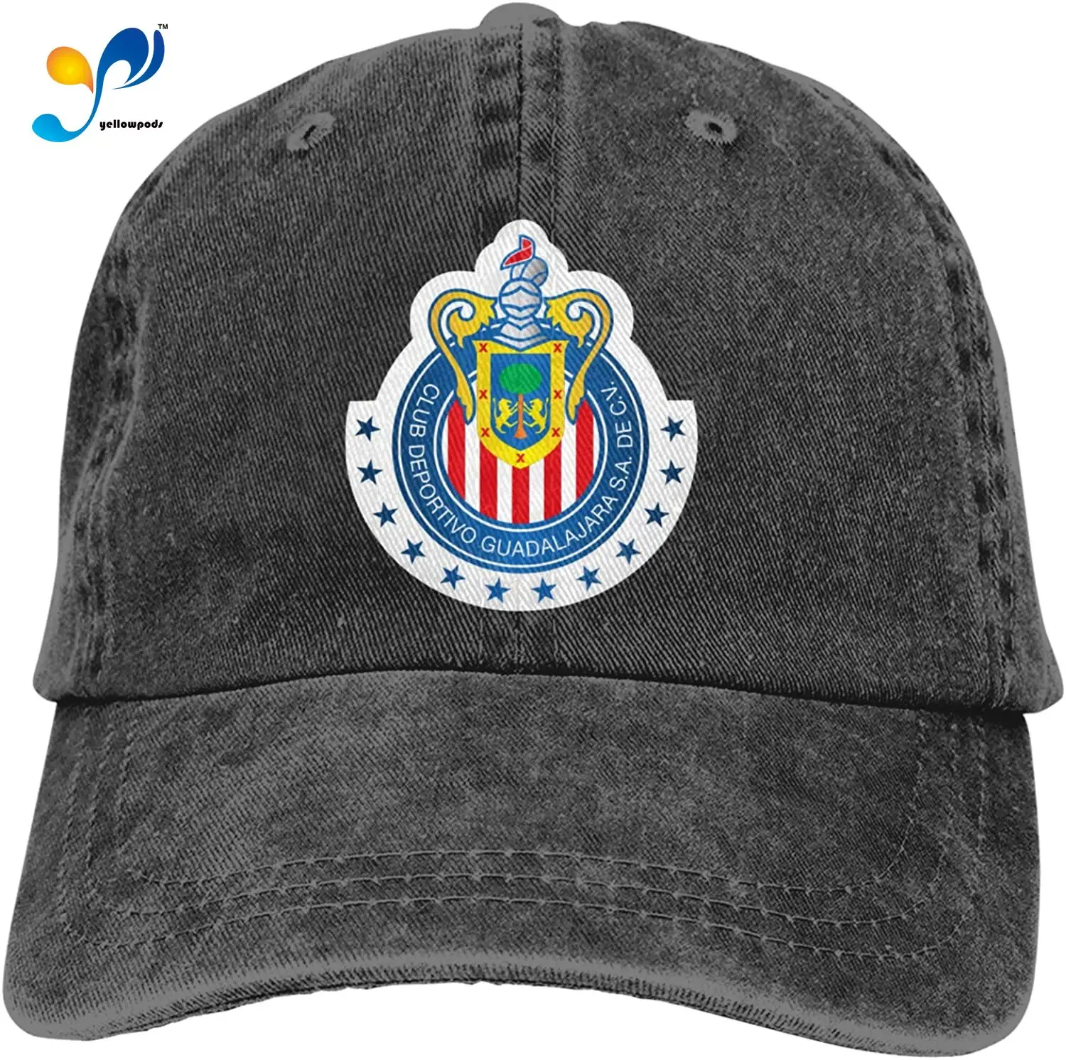 

Guadalajara City Football Sandwich Cap Denim Hats Baseball Cap Adult Cowboy Hat