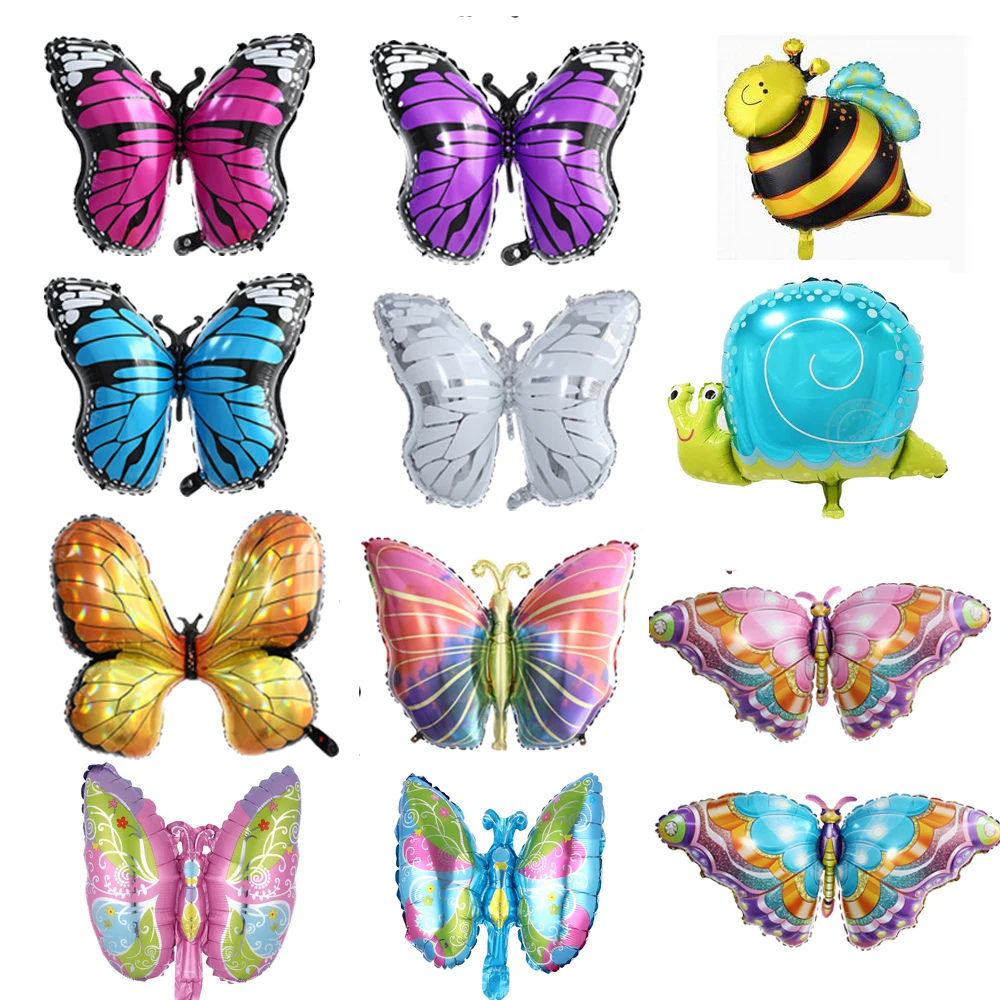 

Large Insect Series Bee Butterfly Aluminum Balloon Animals Foil Balloons Birthday Party Photo Prop Decor Baby Shower Kids Toys
