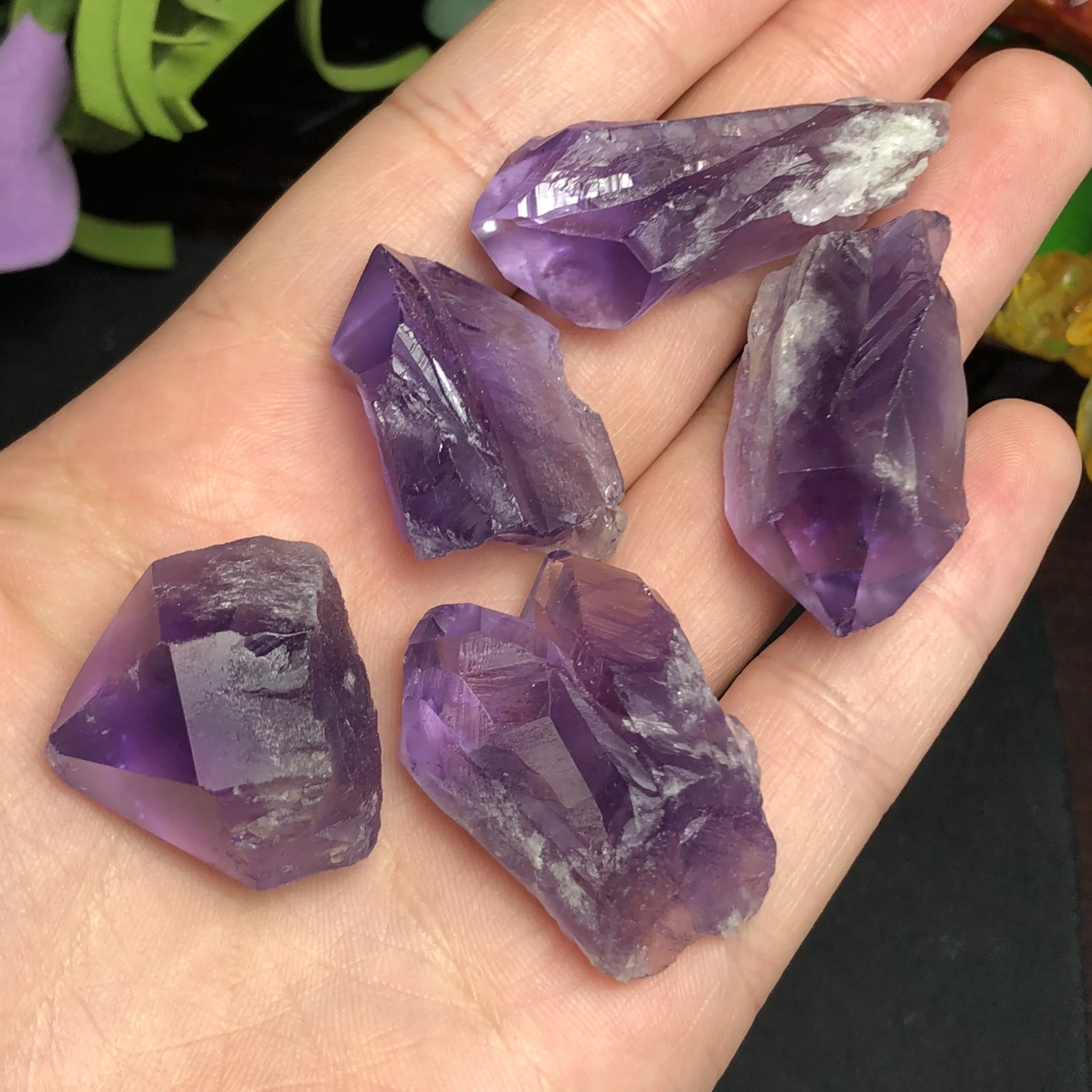 5 шт натуральные 100% Аметист сырой руды Кристальные блоки|Камни| |