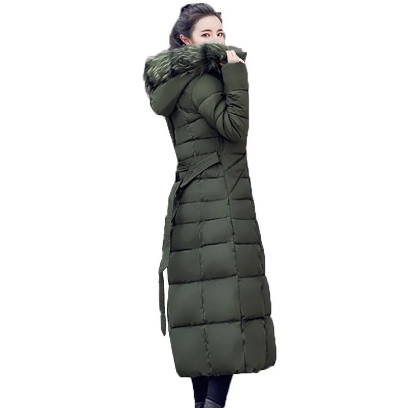 

Пуховики размера плюс, новая мода 2020, Женское зимнее пальто, длинное, тонкое, утолщенное, теплое пальто, пуховик с хлопковой подкладкой, верх...