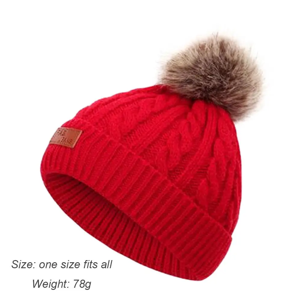 

JOCESTYLE Cute Pompom Knit Hat Autumn Winter Beanie Boys Girls Kids Outdoor Warm Cap