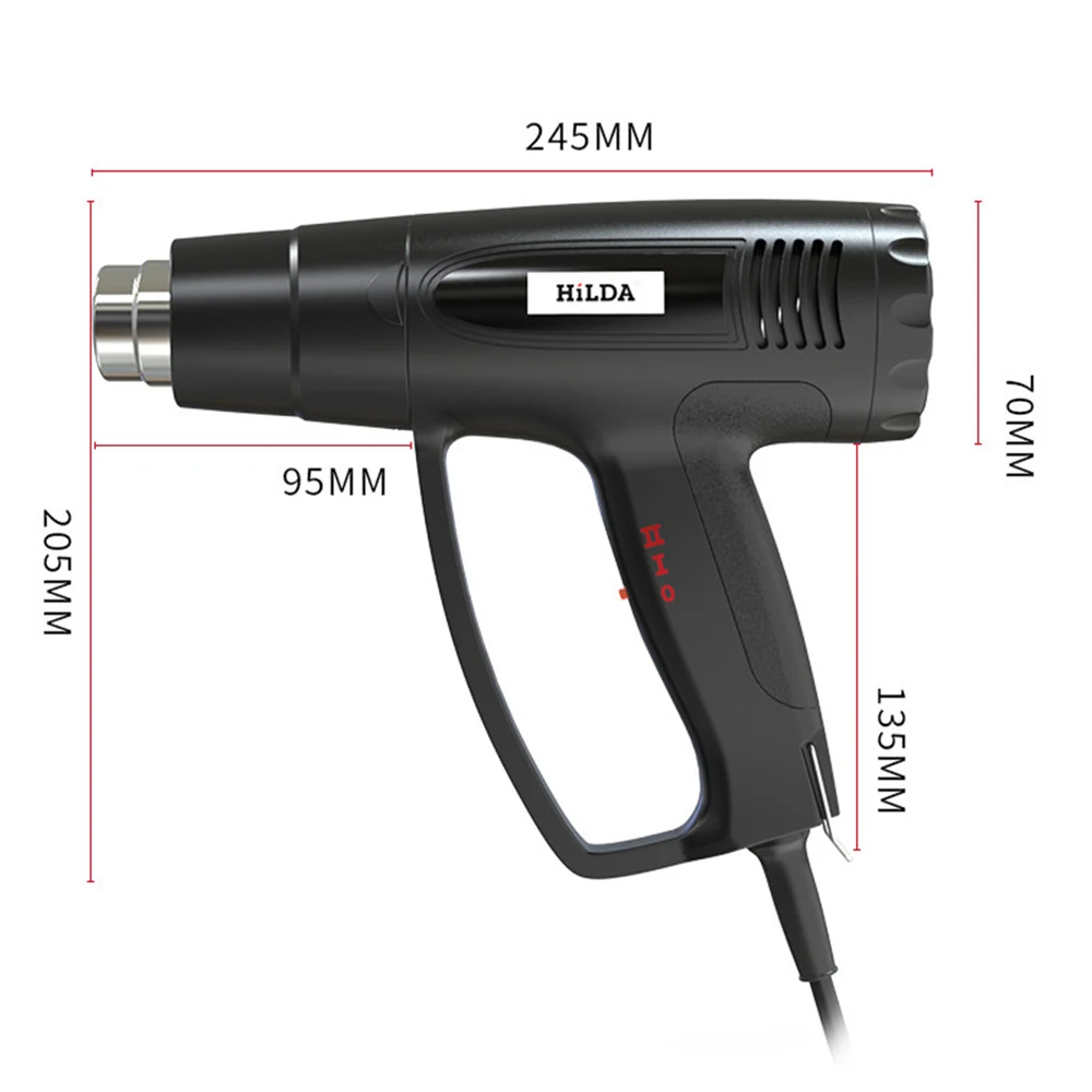 Небольшая электродрель Hilda 2000 Вт Тепловая пушка Регулируемая Температура