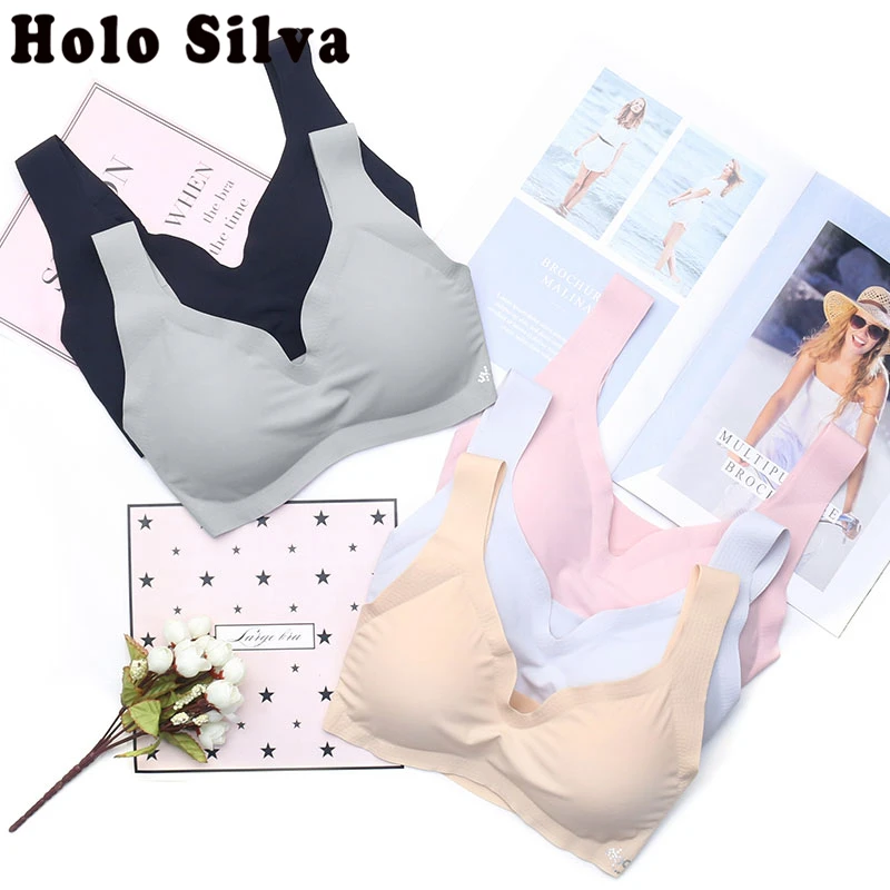 Бесшовное нижнее белье женское беспроводное обтягивающий нагрудник фитнес