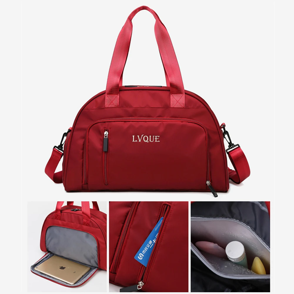 Nylon Waterproof Sports Gym Bag for Gym Fitness Training Shoulder Handbags Bag Yoga Luggage Bag With Shoe Compartment  X256D