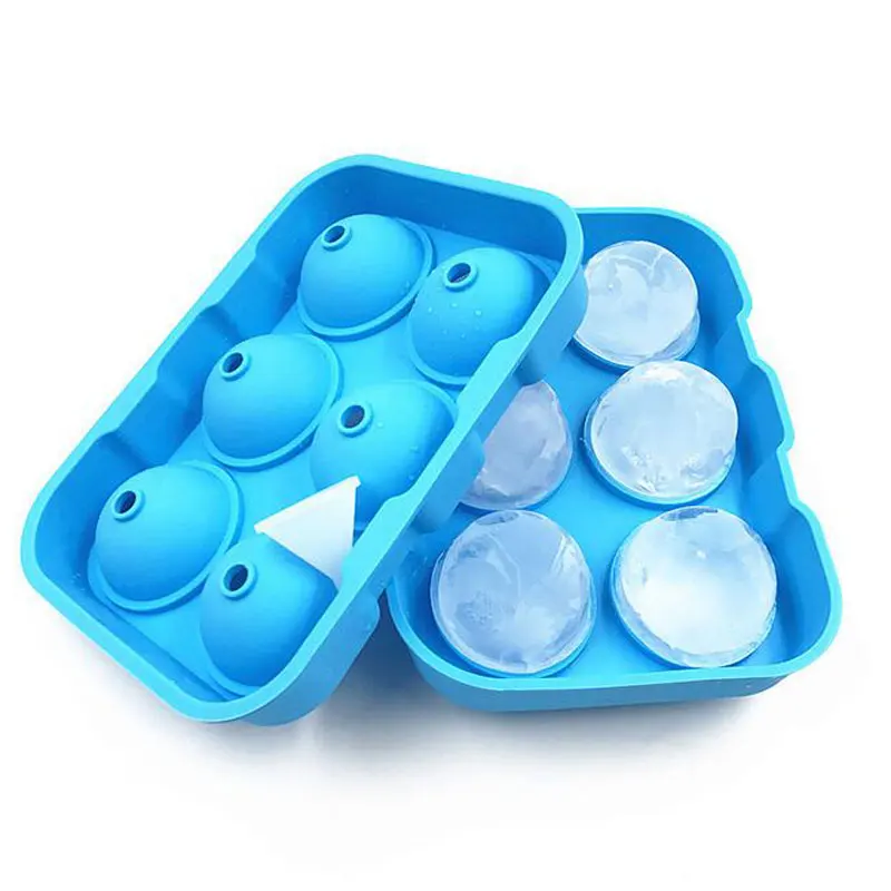 

Silicone Ice Tray Large 6 Hole Sphere Ice Cube Mold Reusable Ice Ball Maker Silicone Mold for Ice Whisky Bar Kitchen Accessories
