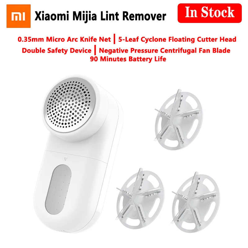 

Xiaomi Mijia Lint Remover Hair Ball Trimmer Sweater Fuzz Pellet Trimmer Portable Chargeable 5 Leaf Cutter Head Motor Trimmer