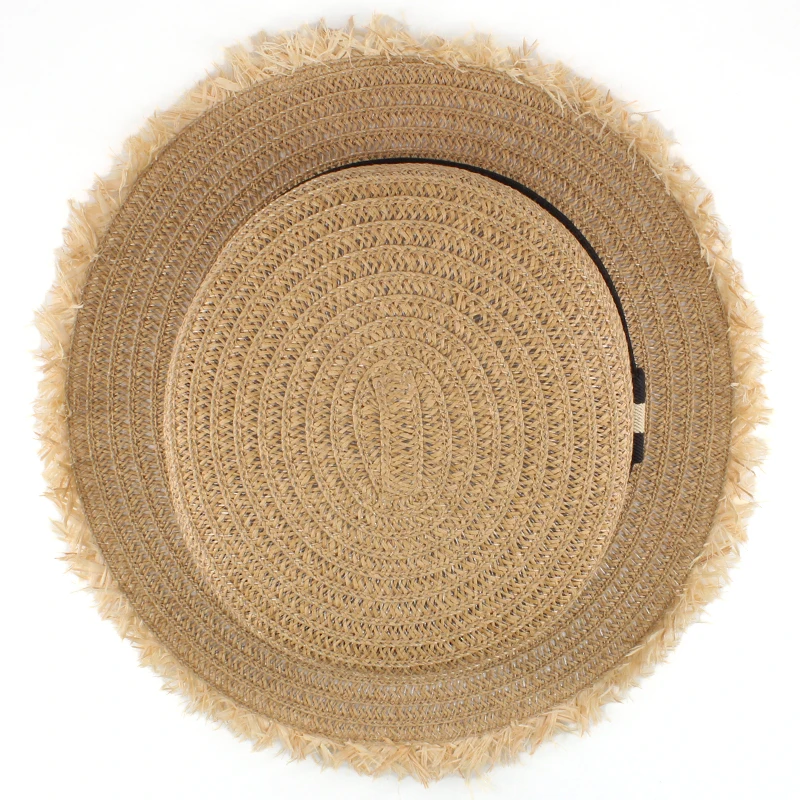 Мужские и женские мужские соломенные шляпы с плоским верхом женская летняя