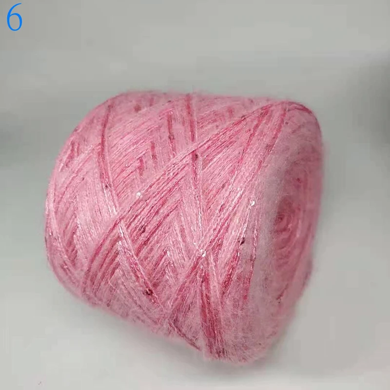 Сегментная окрашенная пряжа 50 г/шар Ангола влюбленные ощущения тонкая мохеровая